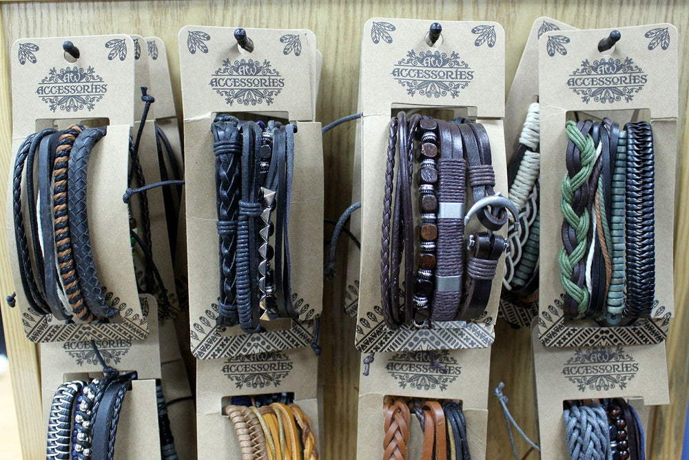 Men's Bracelet Sets – Green & Natural (Assorted)