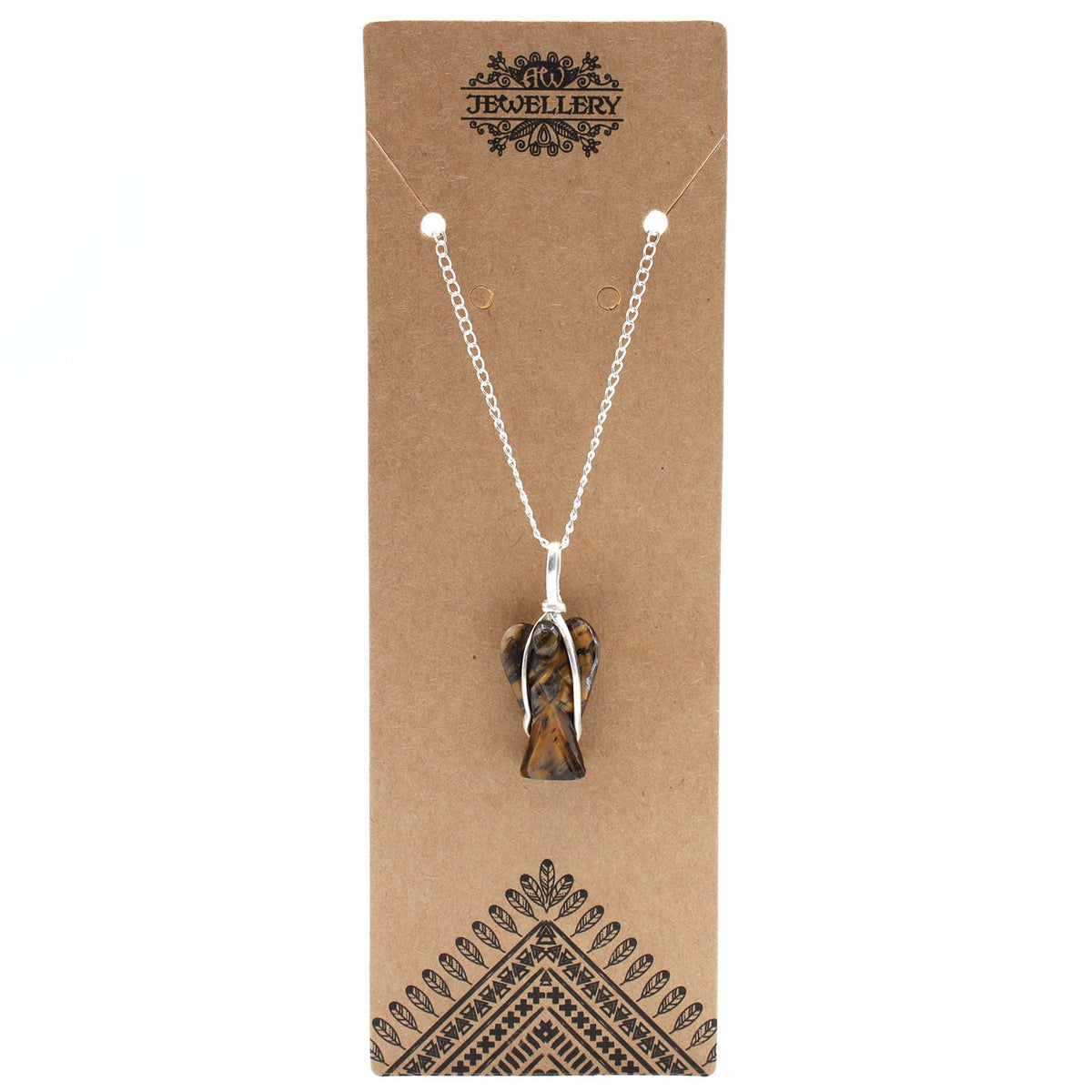 Gemstone Guardian Angel Pendant – Tiger Eye