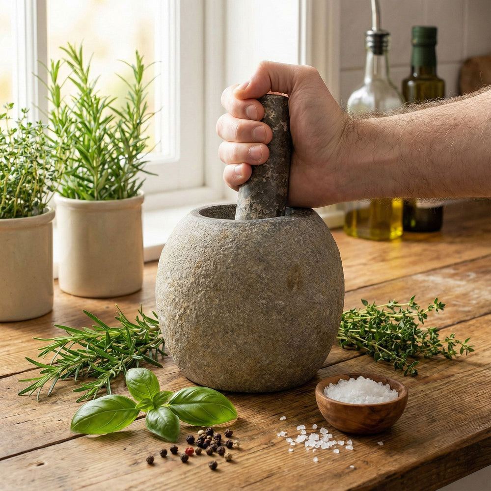 Riverstone Decorative Pestle & Mortar — Large