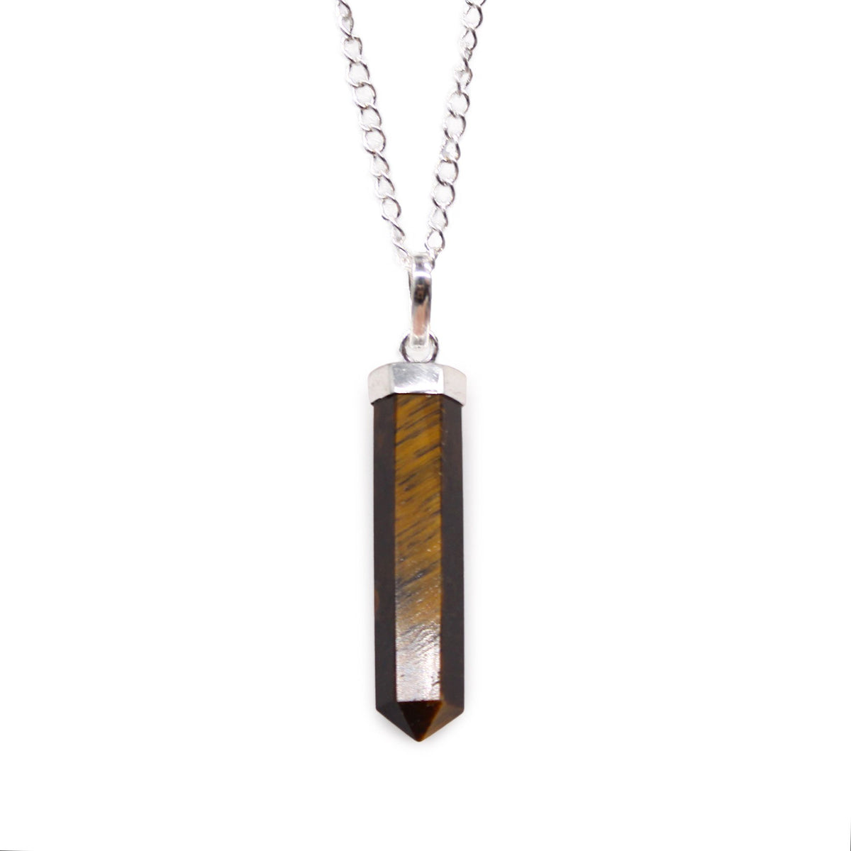 Gemstone Classic Point Pendant – Tiger Eye