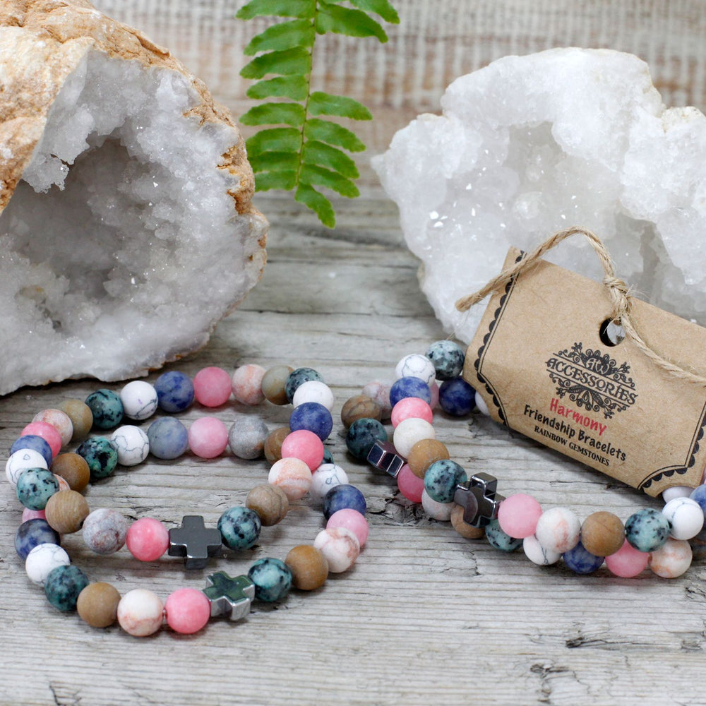 Rainbow Gemstone Friendship Bracelet