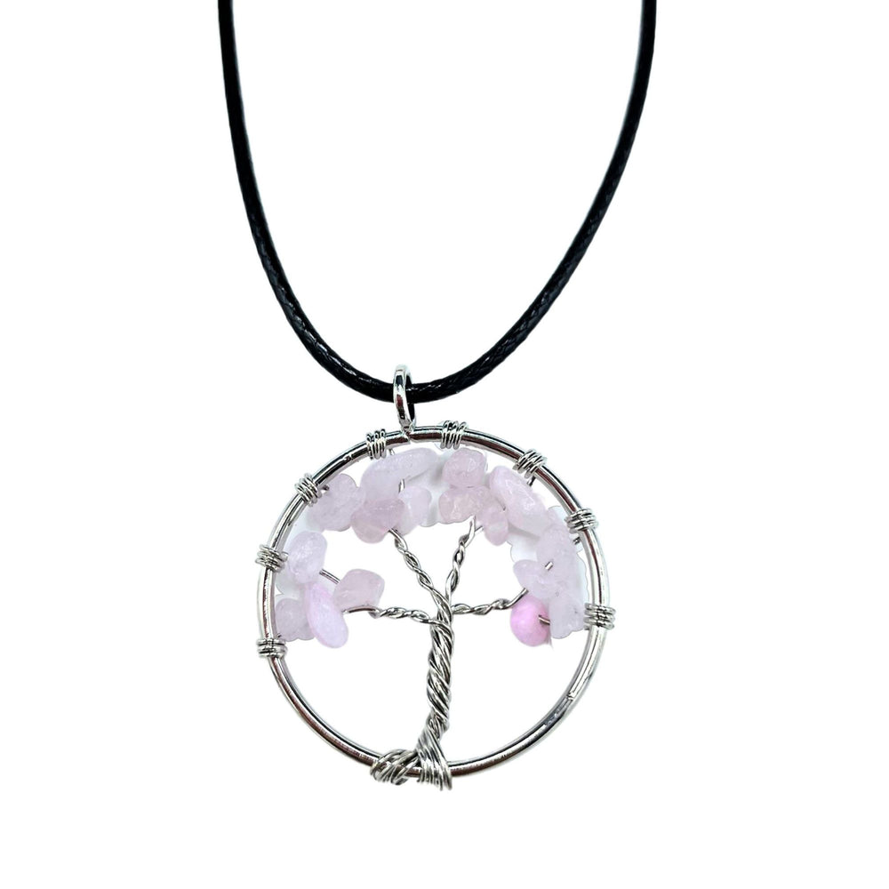 Tree of Life Pendant – Rose Quartz