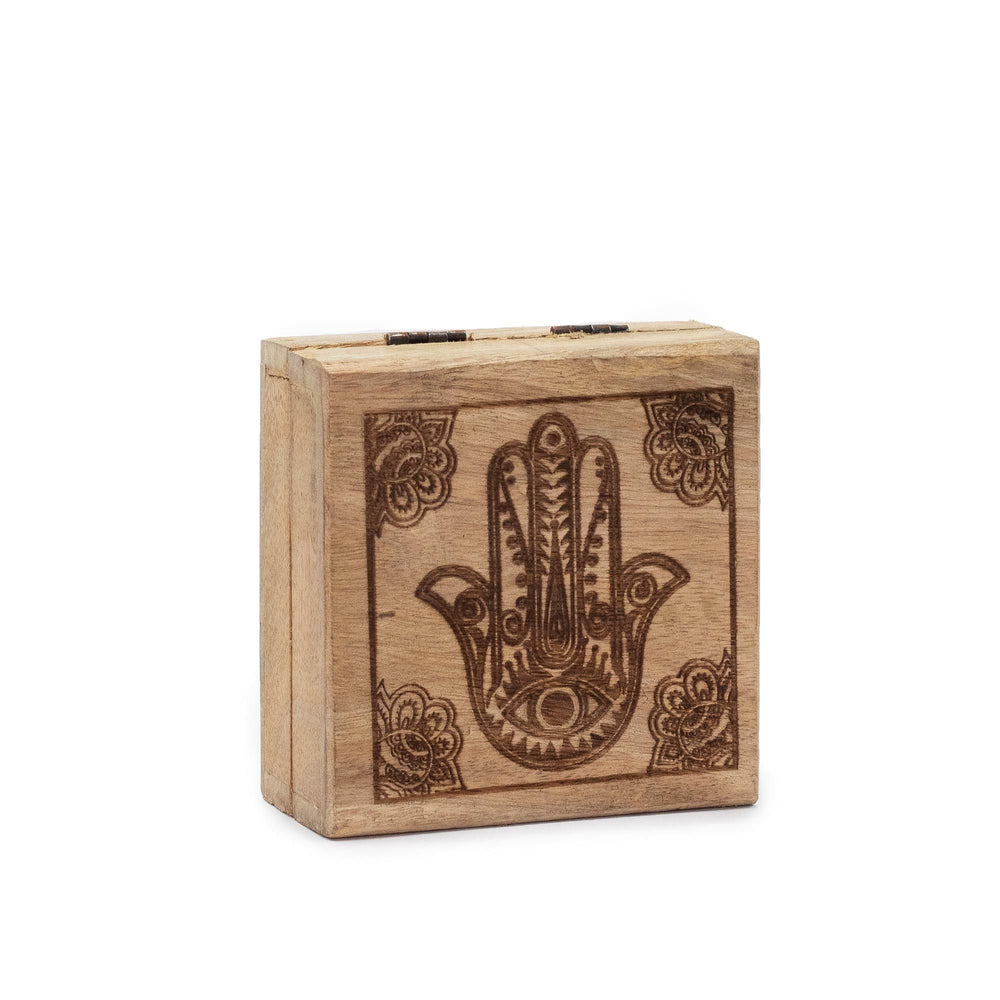 Wooden Boxes and Trays with Hamsa & Buddha — Classic