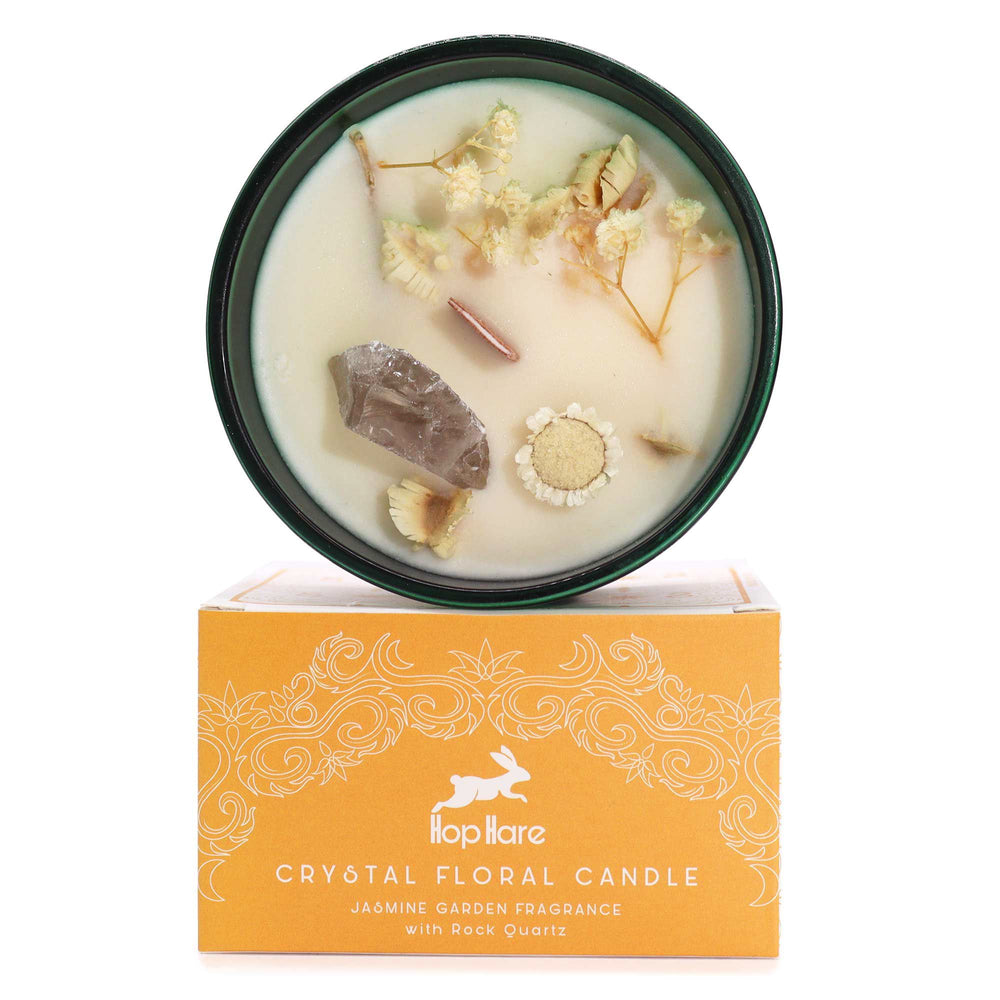 The Lion Gemstone Flower Candle – Rock Quartz