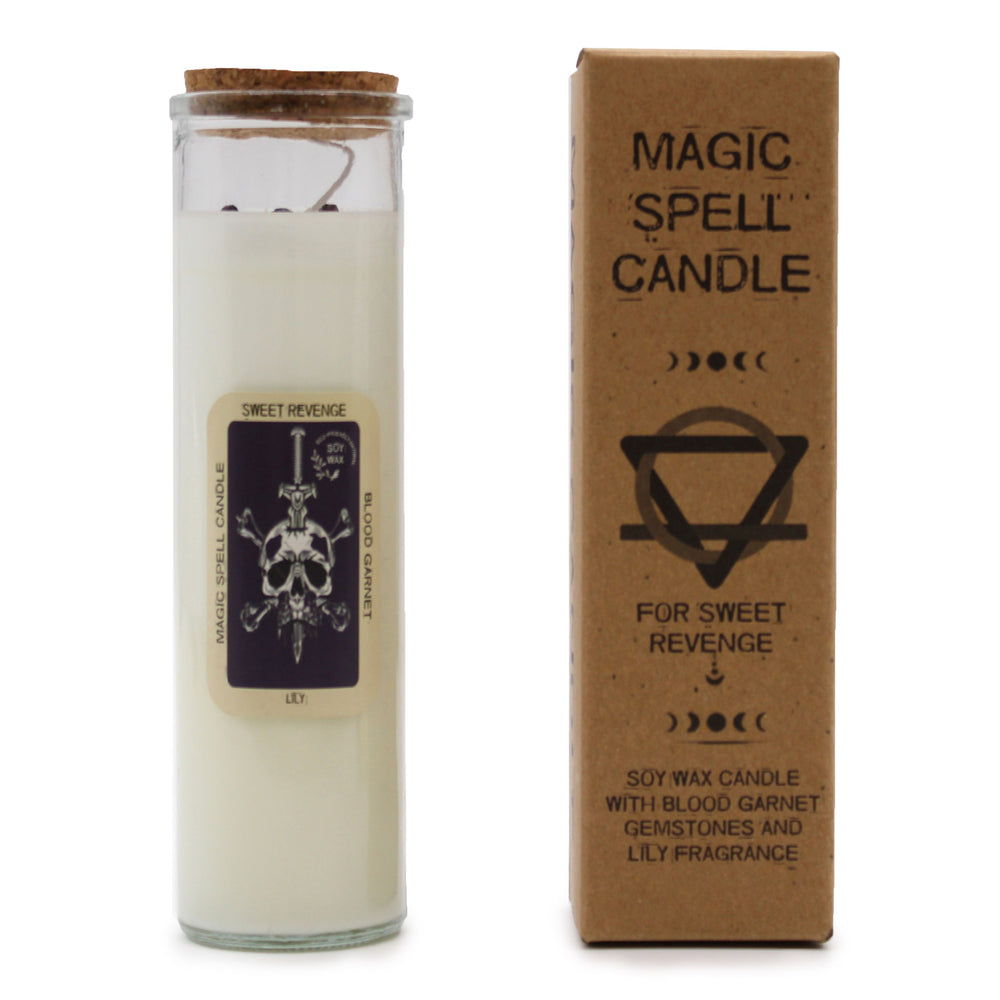 Blood Garnet Gemstone Soy Candle – Lily