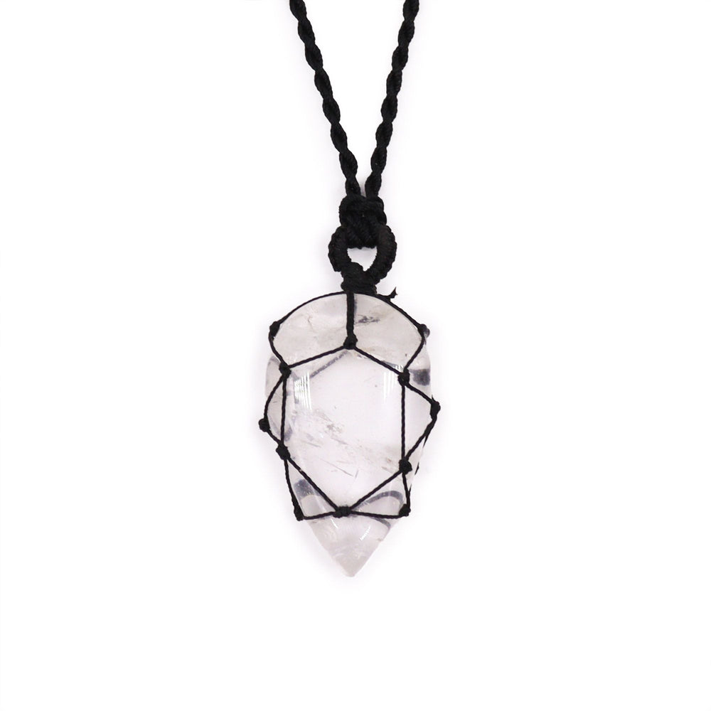Rock Quartz Teardrop Pendant