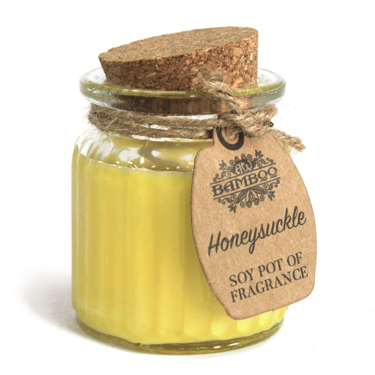 Botanical soy wax fragrance candle pot in glass jar