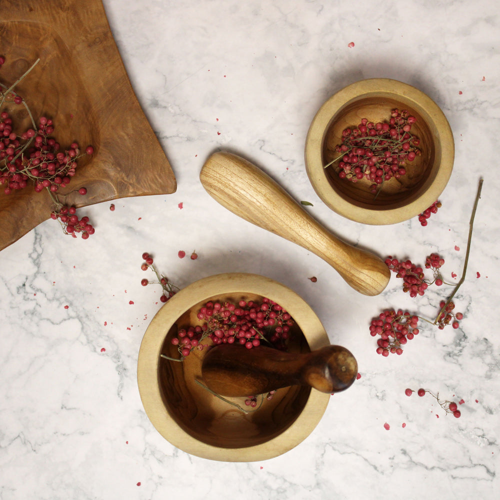 Ergo Teak Pestle & Mortar