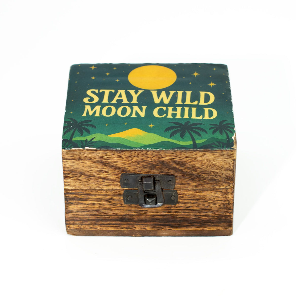 Ceramic Glazed Mango Wood Box