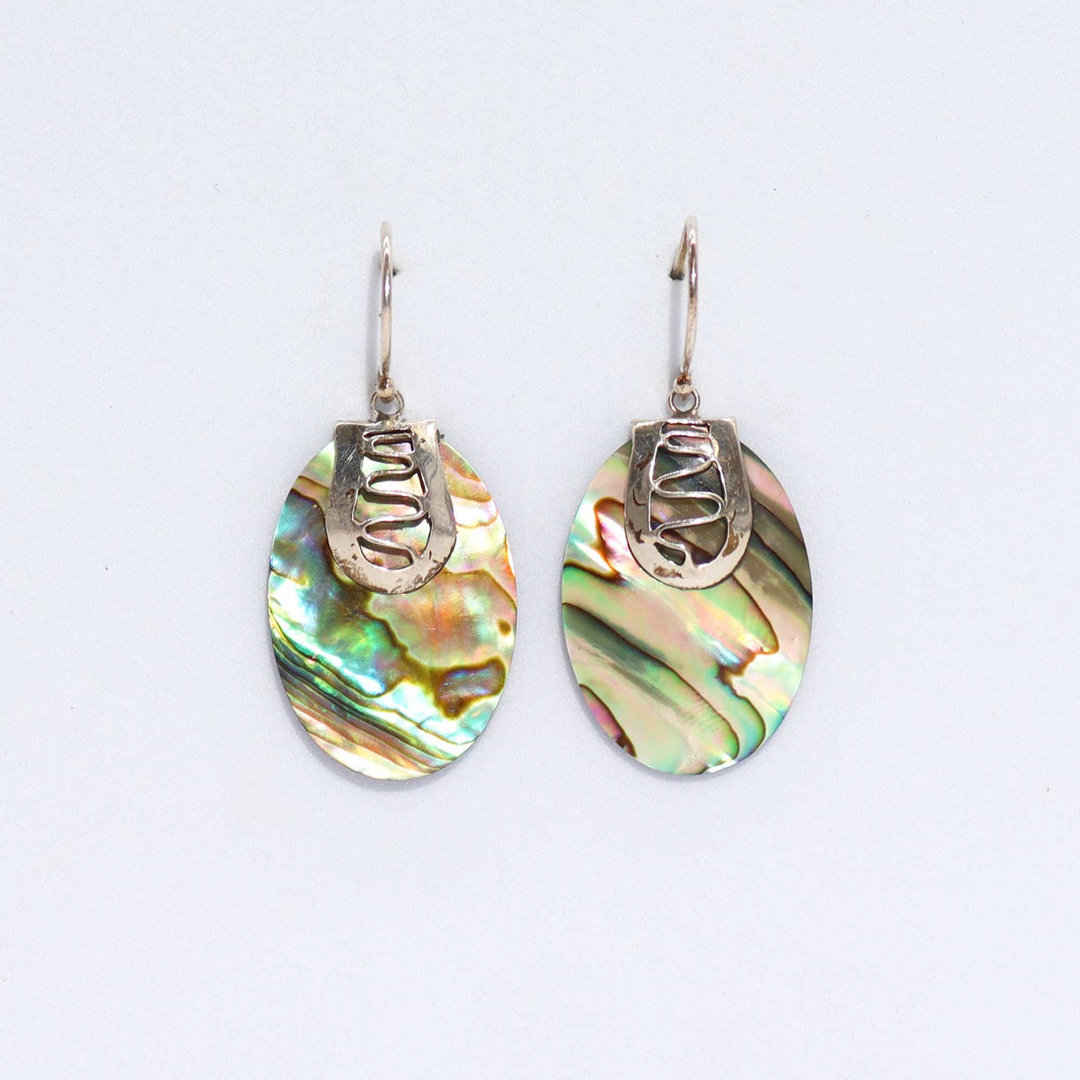 Shell & Silver Earrings – Abalone